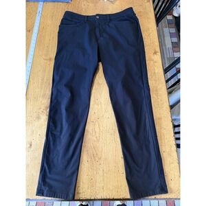 Lululemon ABC 5 Pocket Pants Mens 32x30 Black Utilitech Classic Fit Stretch EUC